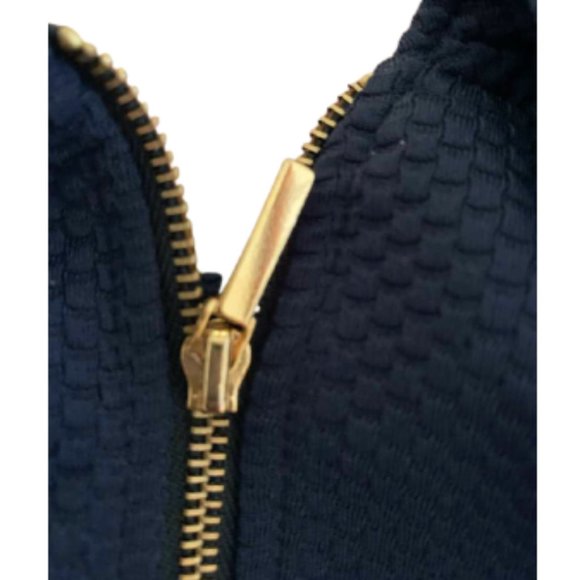 Beautiful Navy Dress with Folded Cowl Neck - Picture 8 of 10